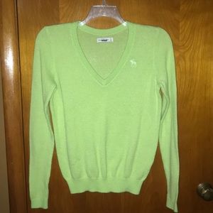 Abercrombie & Fitch lime green sweater